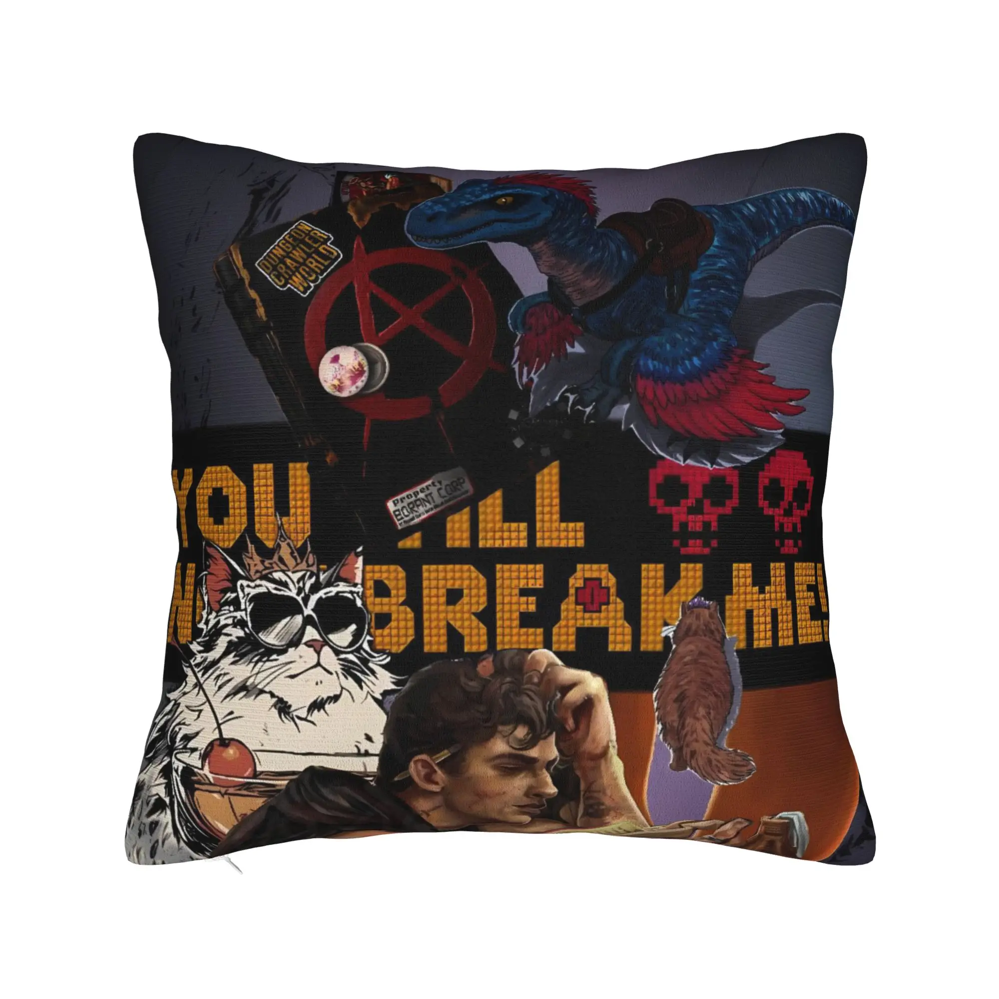 Pillow Case Dungeon Crawler Carls Comfy  Pillow Cover For Living Room Bed Chair Retro Trendy Pillowcases