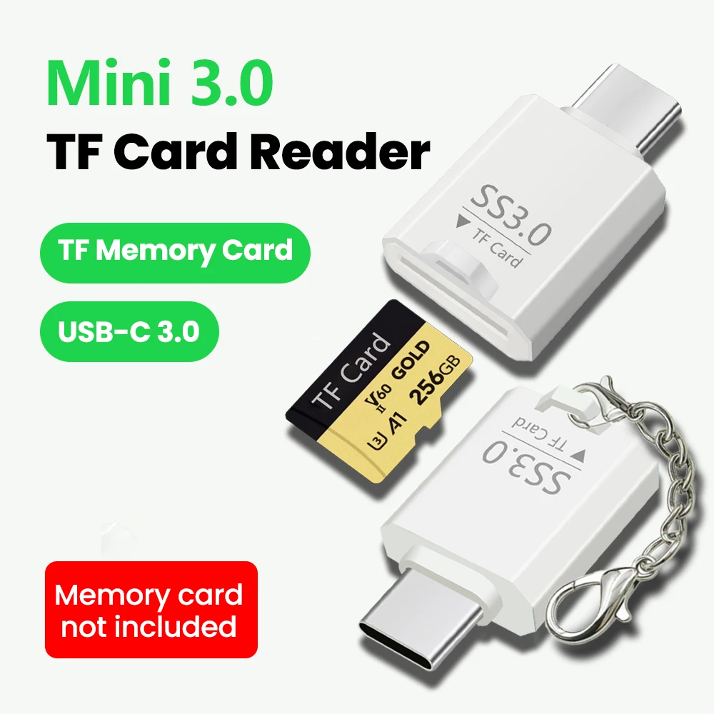 Type-C 3.0/2.0 to TF Card Reader USB C External Storage Memory CardReader High-speed Transfer Adapter For Cellphones Laptop ipad