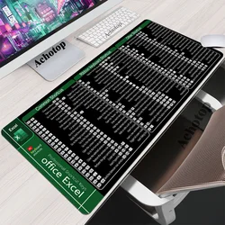 Excel Shortcuts Mouse Pad Large Extended Office Computer Desk Mat Big Keyboard Mousepad Stitched Edge Non-Slip Base Mouse Mats