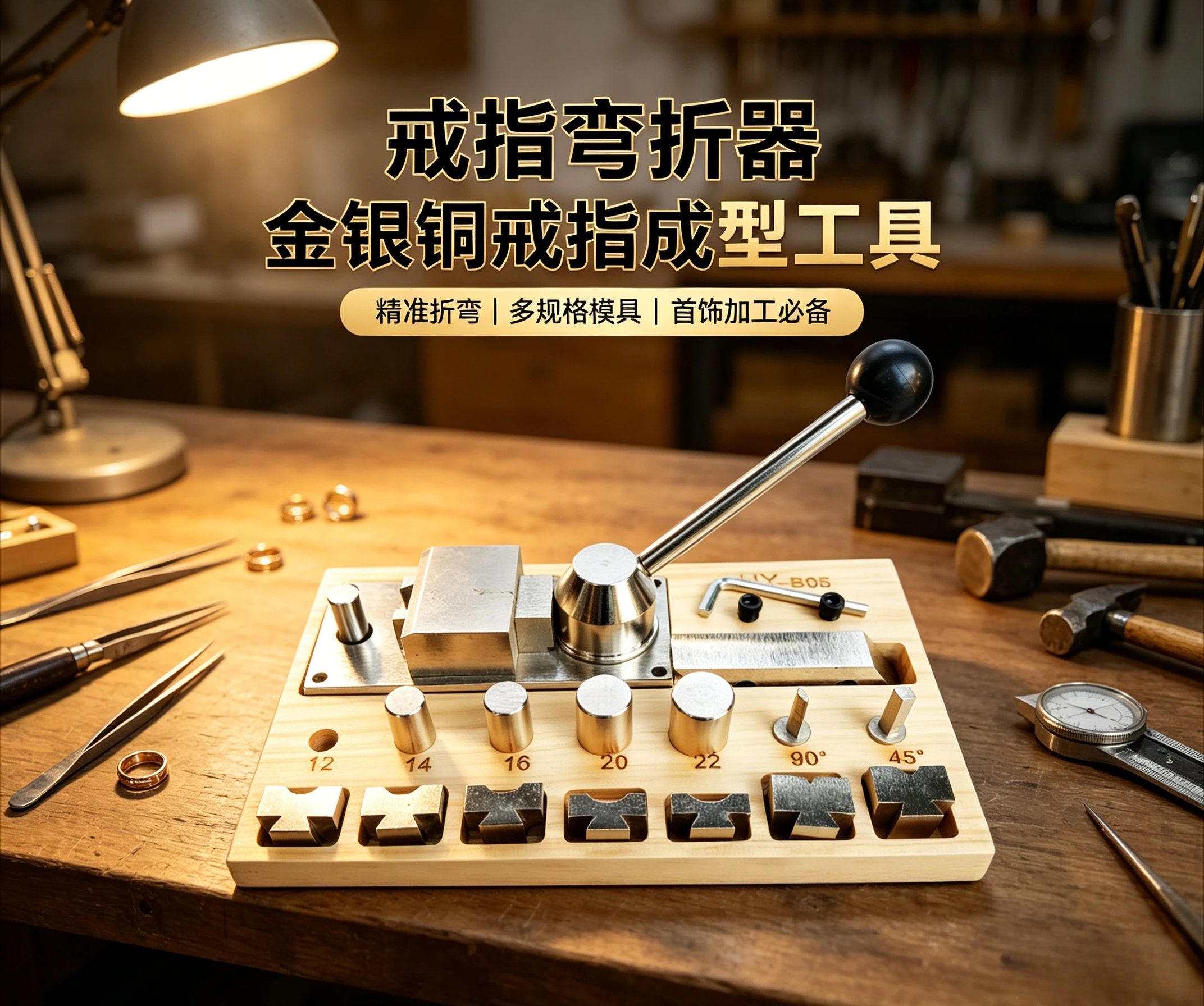 Jewelry Ring Bending Forming Machine, Multi Edge Shaping Press Brake Ring Puncher Gold Silver Making Tools
