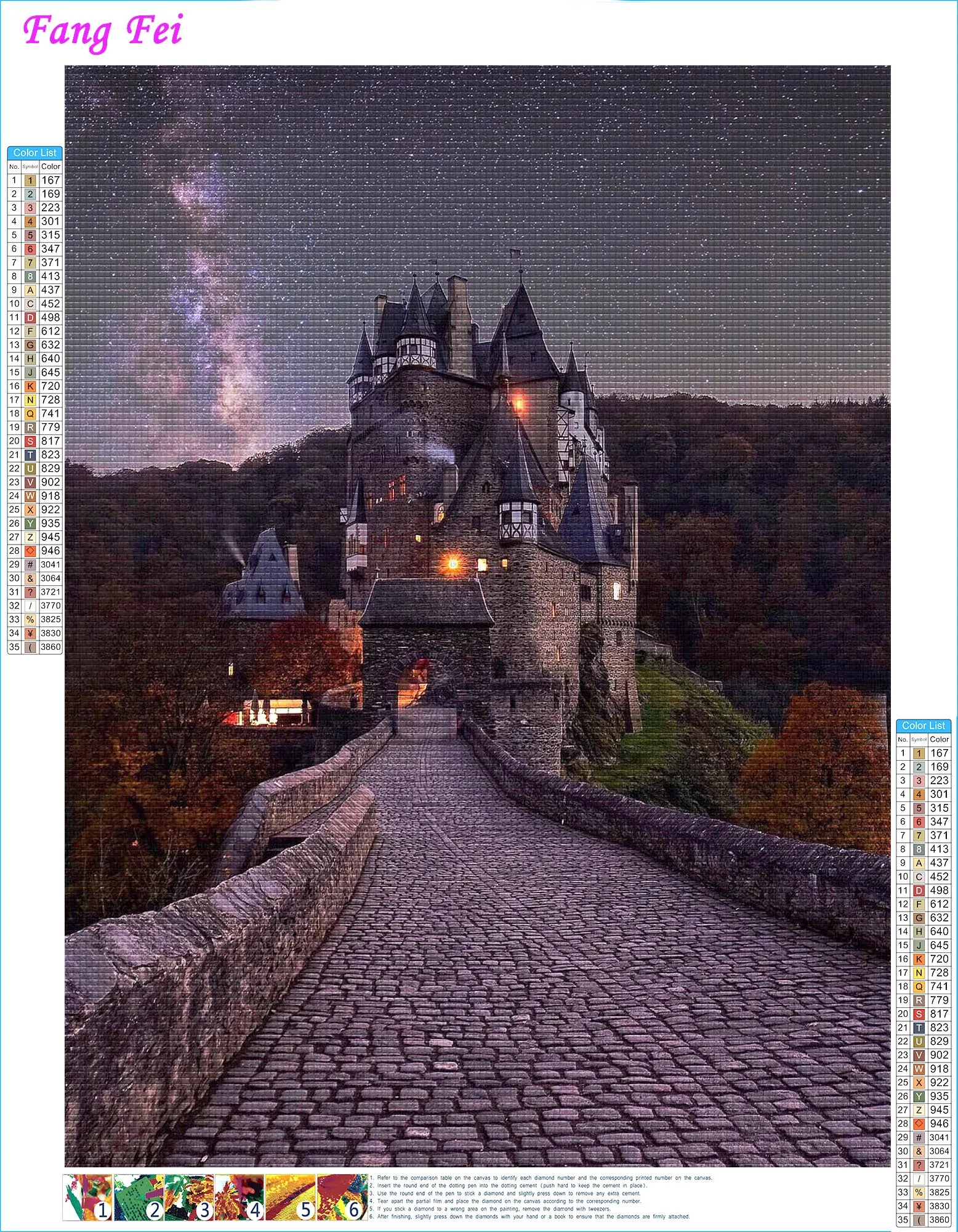 Frankfurt Cochem Neuschwanstein Hohenzollern Scenery Diamond Painting German Castle Landscape Cross Stitch Embroidery Home Decor