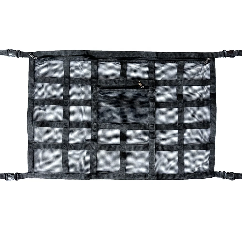 Upgrade Strengthen Mesh Roof Storage Truck Suv Travel Trip Camping Interior Accessories Car Organizer Ceiling Cargo Net