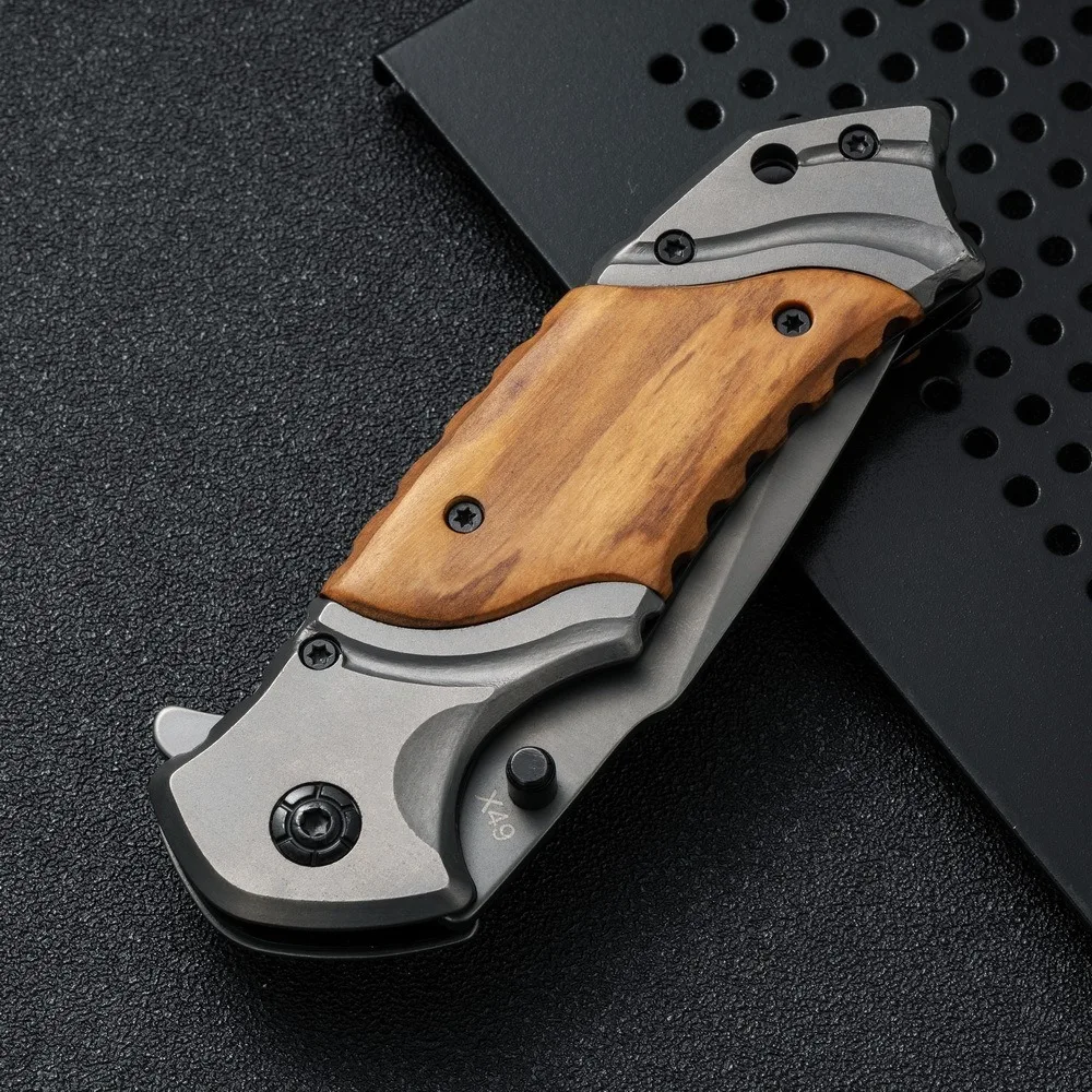 1pc Sharp Cutting Knife, High Hardness Military Tactical Knife, Suitable for Camping Hiking Cutting Knife and Survival Knife