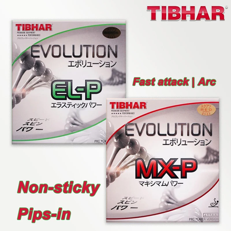 

TIBHAR Evolution EL-P MX-P Table Tennis Rubber Sheet Non-sticky Pips-in PingPong Rubber Top-sheet with Cake Sponge ITTF Approved