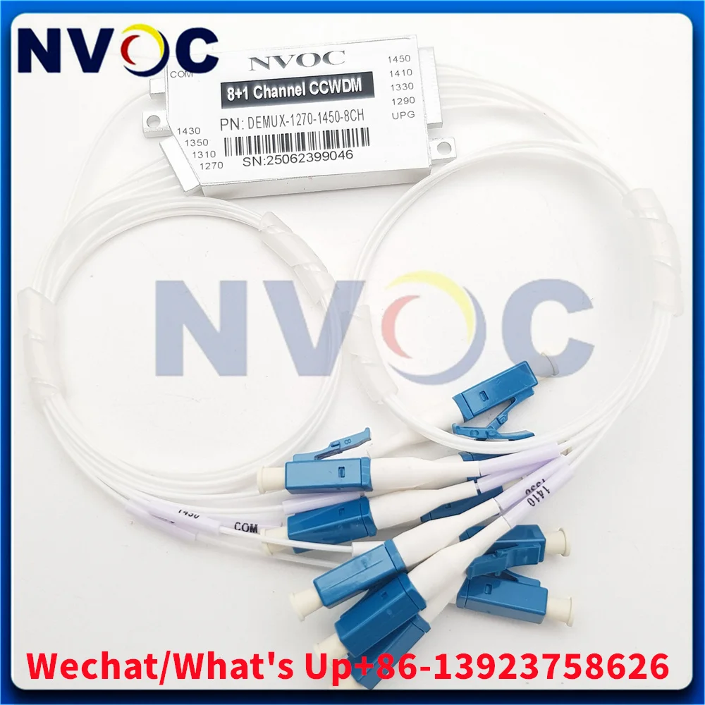 1*8 CCWDM Fiber Optic Multiplexer With LC Connector,8Ch Compact 1270-1330-1510-1550-1270-1310-1490nm Mini CWDM Mux Demux Module