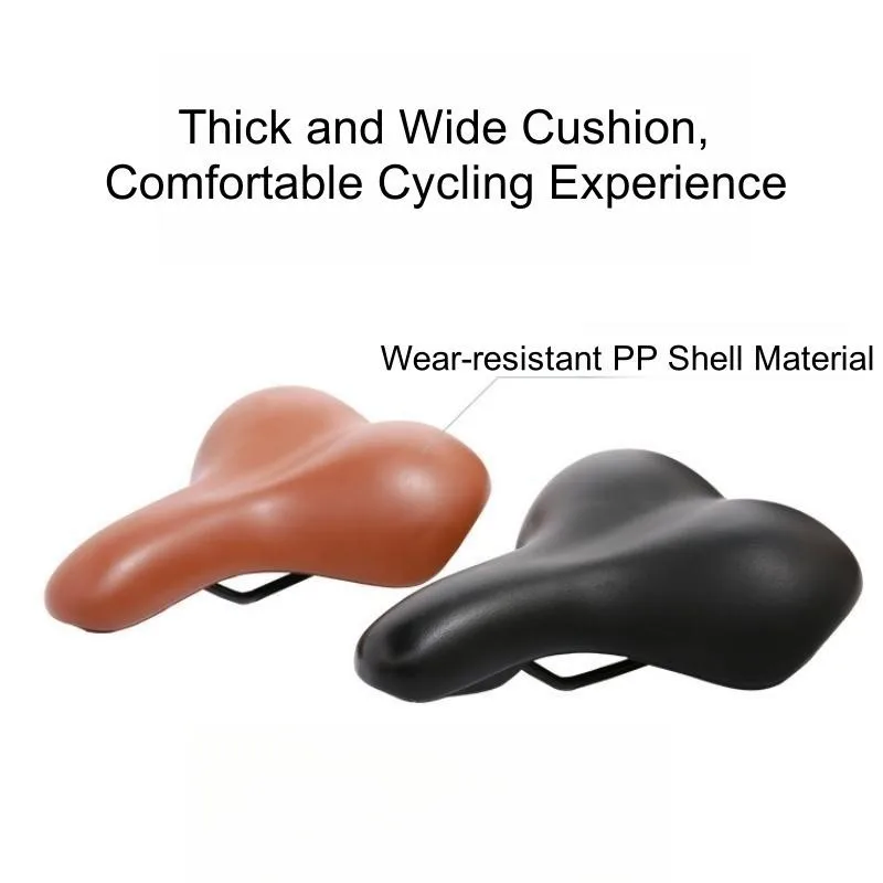 ZHIQIU Comfortable Bicycle Saddle City or Road Bikes Seat Replacement with Wide Cushion for Men & Women