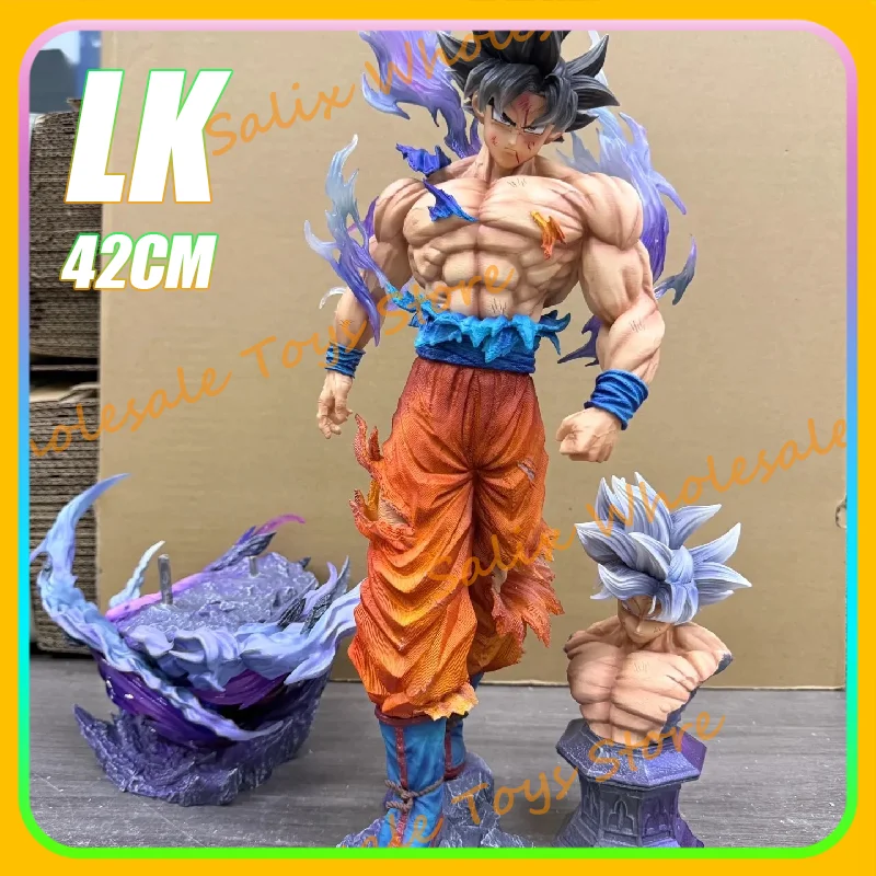 

LK New Dragon Ball Anime 42cm Ultra Instinct Son Wukong Gk Model Trending Toys Surroundings Action Figure Collectible Toys