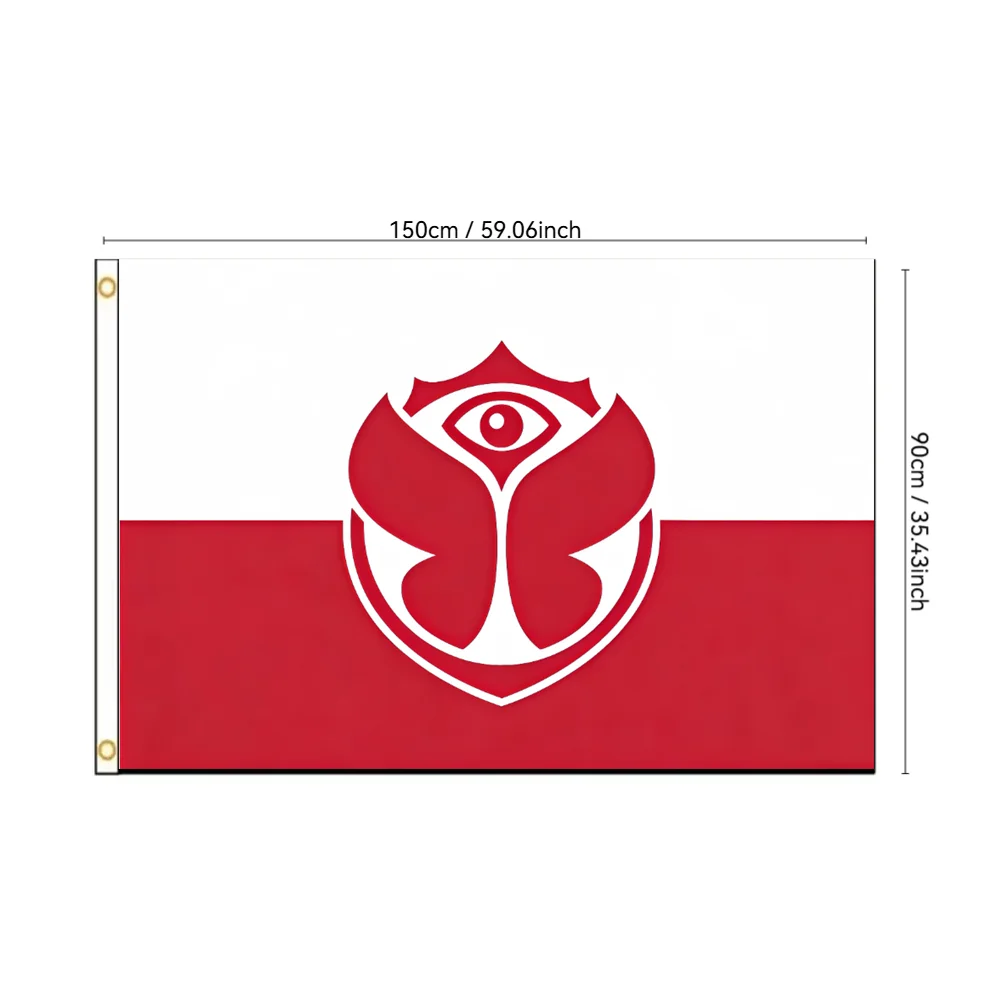 Tomorrowland Festival Polish Flag 2x3ft 3x5ft Tomorrowland Polish Flag for Party Celebration Outdoor Indoor Garden House Decor