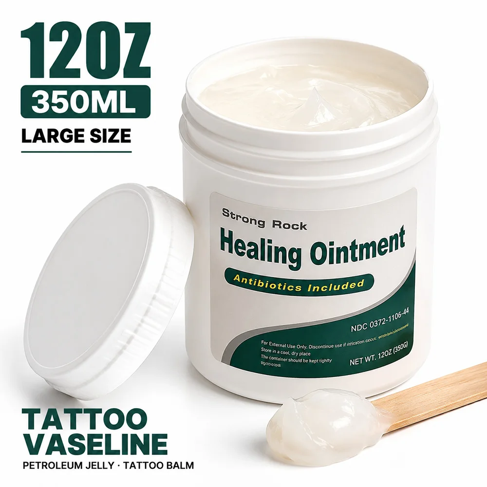 Tattoo Vaseline Large 12OZ White Petroleum Jelly Tattoo Aftercare Moisturizing Tattoo Balm Permanent Makeup Tattoo Supply