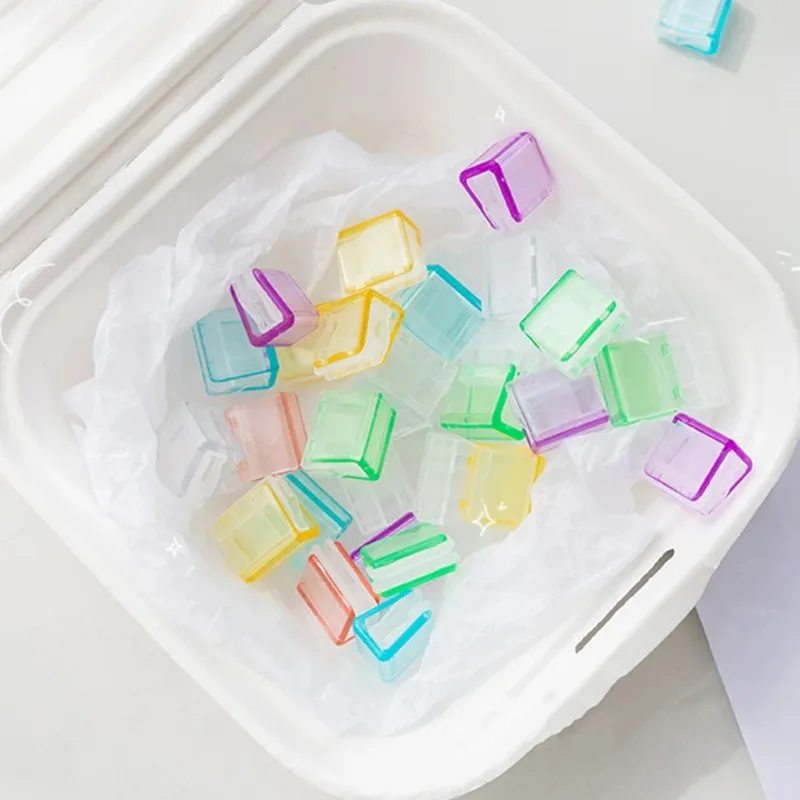 15pcs Staples Paperclip Mini Color Paper Clip Candy Transparent Metal Documents Bookmarks File Index Page Holder Clamp