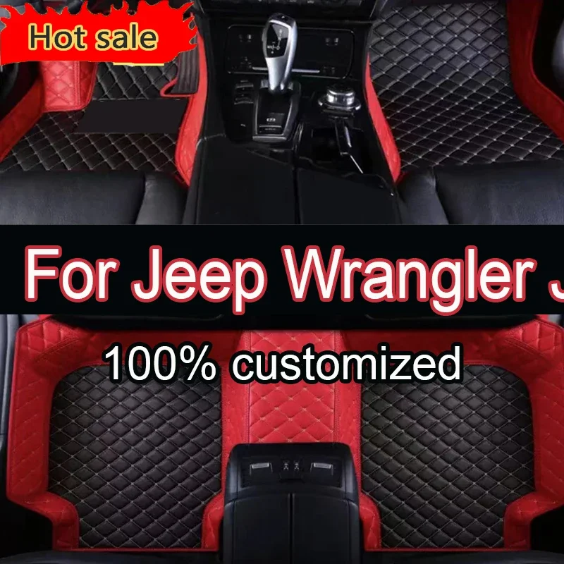 

Thickening For Jeep Wrangler JL 4 door 2024 2023 2022 2021 2020 2019 2018 Car Floor Mats Rug Cover Auto Interior Accessories Par