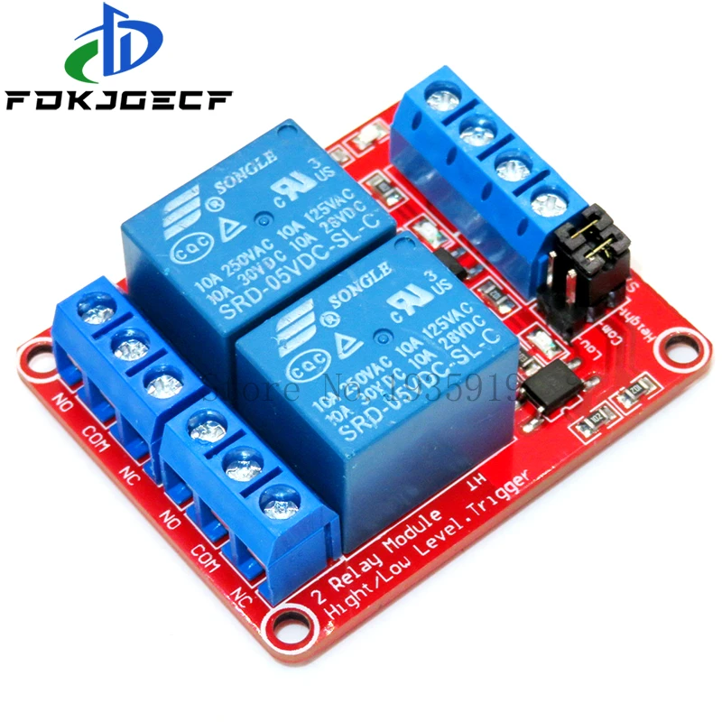 Picture 3: 5V 12V 24V 2 Channel Way Relay Module Board Shield with optocoupler Support High and Low Level Trigger for Arduino