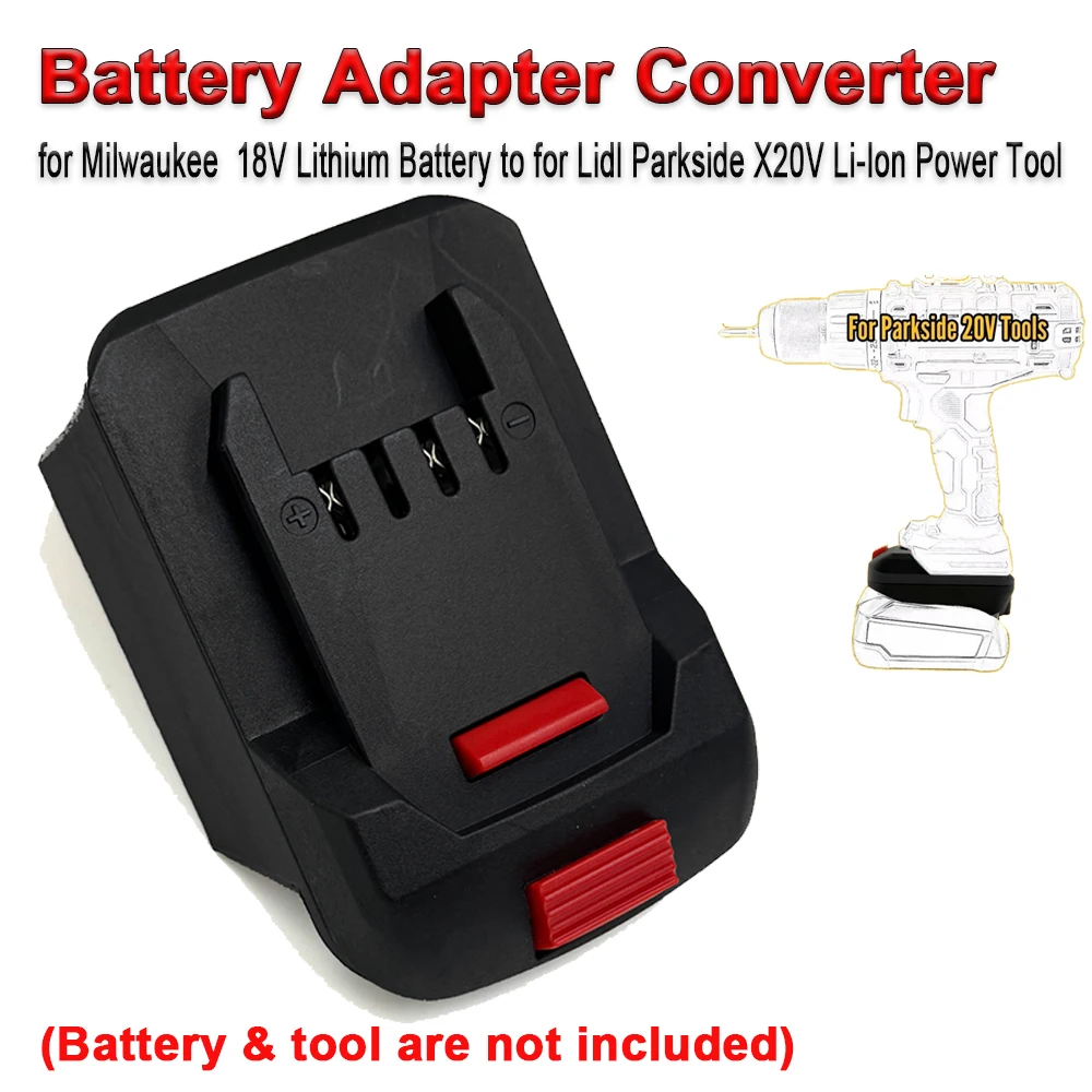 

Battery Adapter Converter for Milwaukee Li-ion Battery to for Lidl Parkside X20V Power Tool, Easy to Install