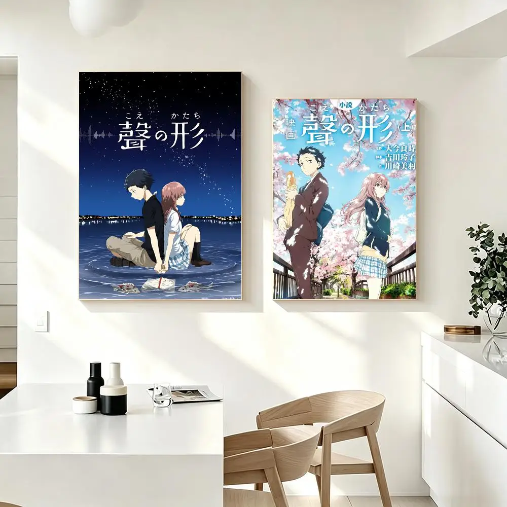 Anime A Silent Voice Poster Poster HD Printing Fresh Elegant Style Wall Art Home Decor For Living Room Bedroom Gift