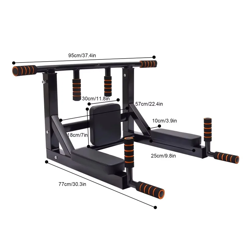 

Wall Mounted Gymnastics Parallel Bar, Integrated Pull Up Frame For Daily Training In Home Indoor Exercise Room