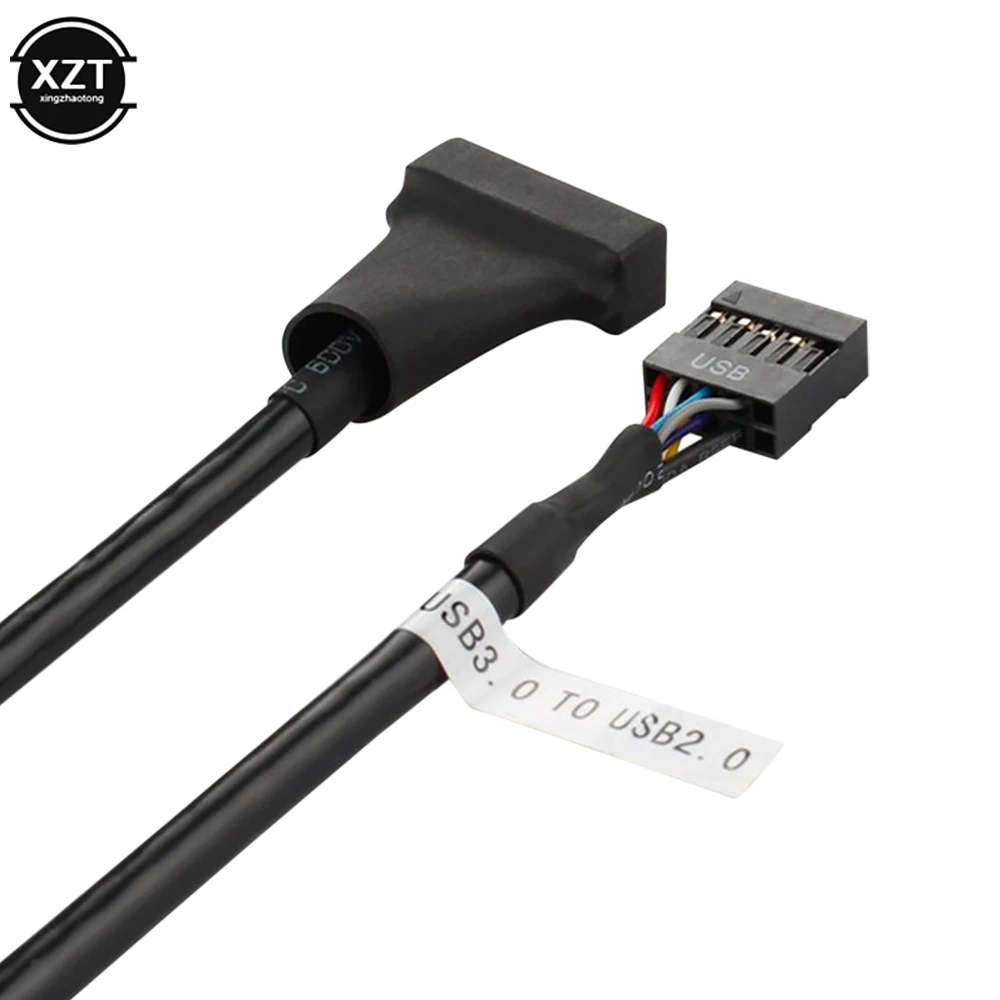 1Pcs Motherboard Header Adapter Cord 19/20 Pin USB 3.0 Male To 9 Pin USB 2.0 Female Extension Cable for PC Computer High Quality