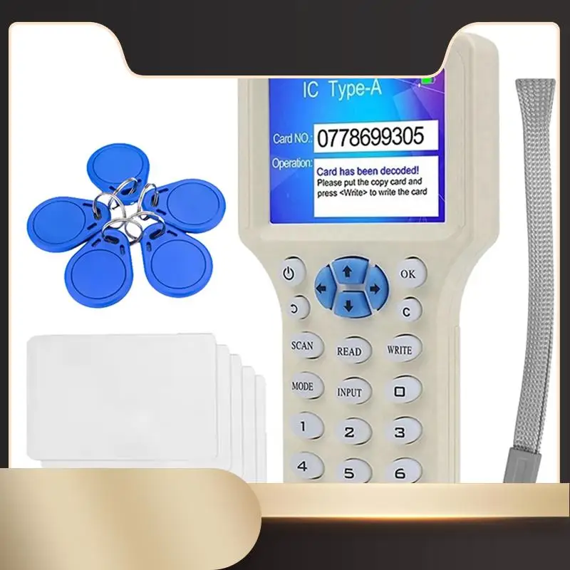 

RFID NFC Считыватель смарт-карт + 5XCUID Брелок/Карта RFID Дубликатор 125K 13,56 МГц IC/ID Устройство записи ключей RFID-репликатор-N36R