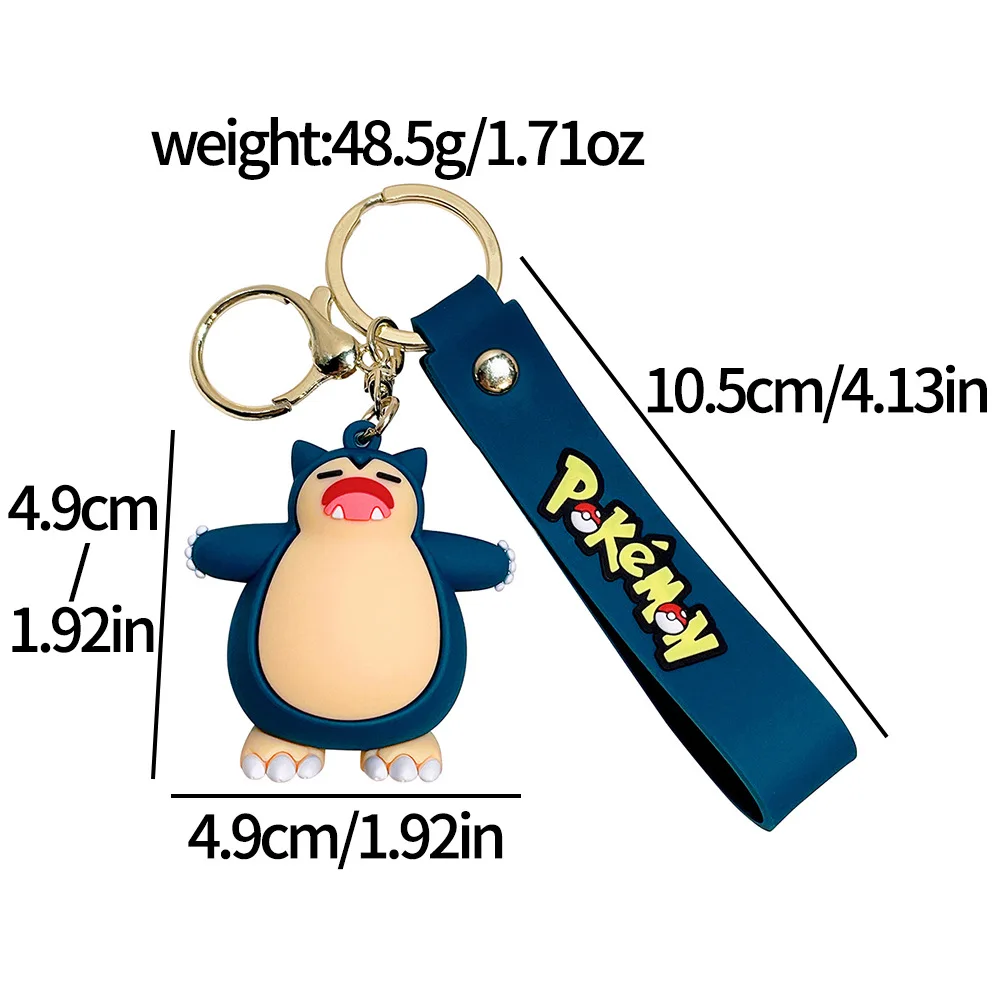 Porte-clés Pokémon Pikachu pour enfants, lot pendentif, anneau continent, sac de beurre mignon, pendentif de voiture pour anniversaire, jouets cadeaux, breloque, gourde en vrac