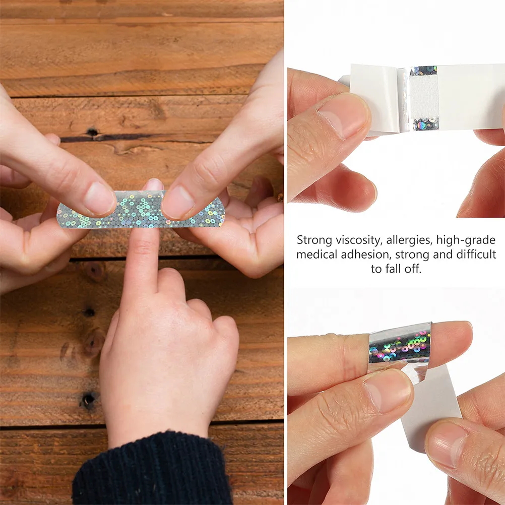 

10Pcs Glitter Adhesive Bandages Cute Wound Protectors for Daily Use Fashionable First Aid Bands Waterproof Patch Travel