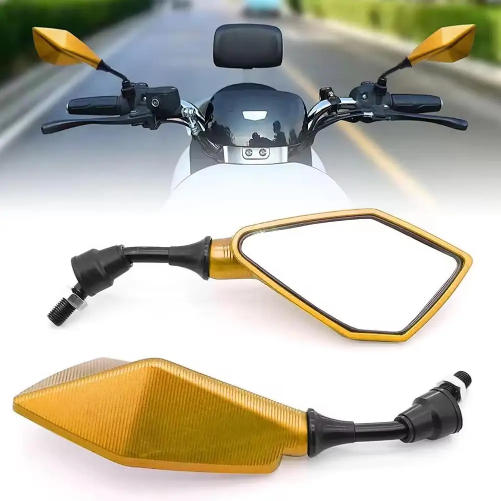 1 زوج دراجة نارية مرآة الرؤية الخلفية استبدال أجزاء مساعد E-الدراجة تعديل مرآة الملحقات عكس سكوتر N9P8