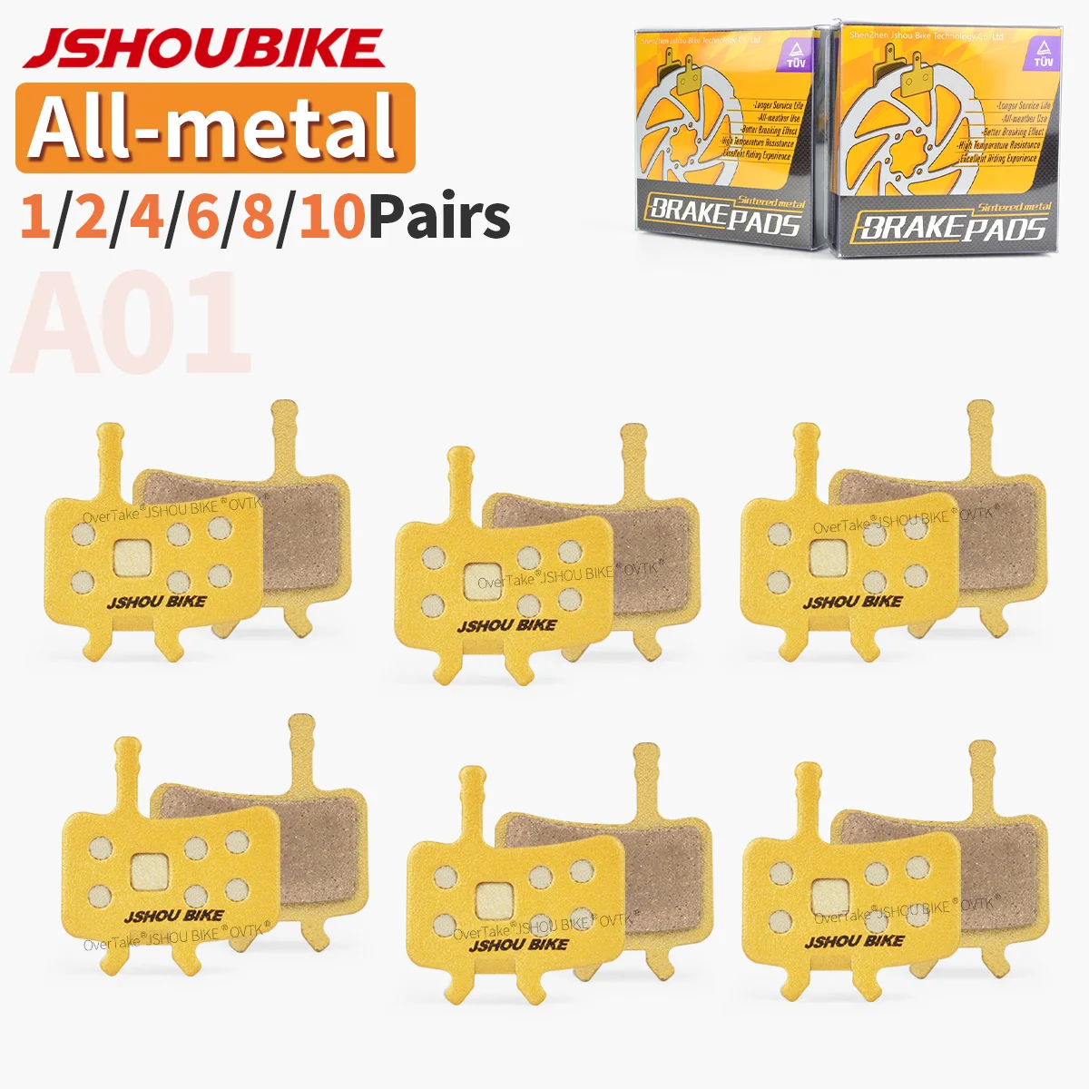 

1/2/4/6/8/10 pairs All-metal hydraulic brake pads copper for AVID BB7 Juicy 3 5 7 Ultimate, Sport Sport EX Class
