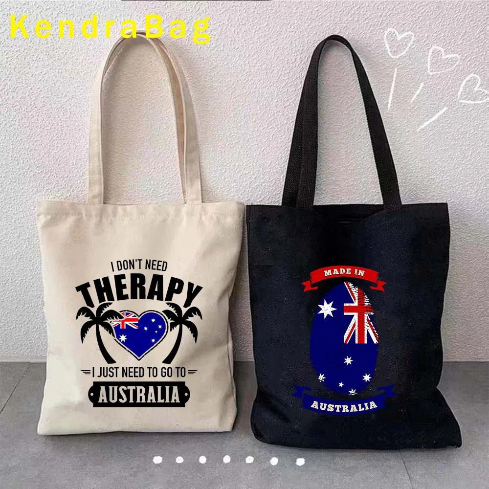 Love Sydney Country Arms of Australia Flag Map Heart Canvas Tote Bag Adelaide Cute Kangaroo Koalas Australian Girl Gift Handbags