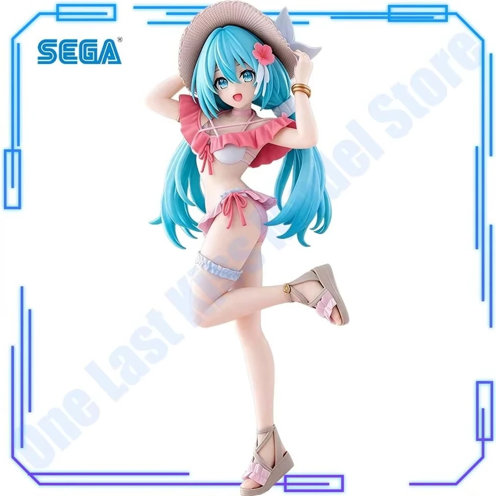在庫あり。segaオリジナル正規品。ボーカロイド「初音ミク」の「ルミナスタ・コンセプチュアル・シリーズ-vol1」トロピカルバージョン。-21cmのモデル玩具フィギュア、ギフトに最適。