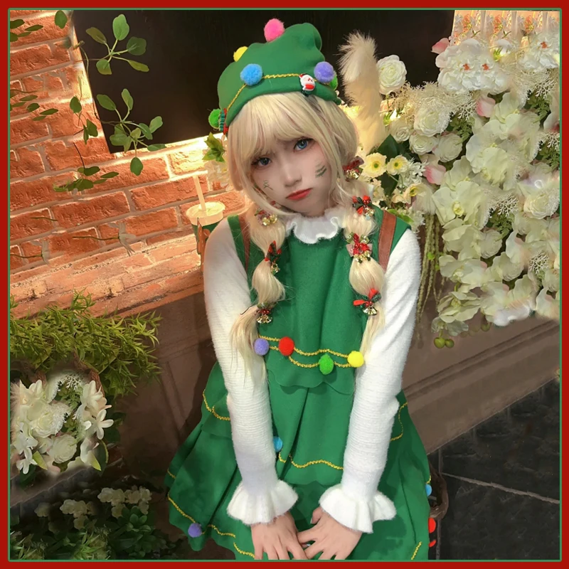 

Рождественская елка, карнавальный костюм для женщин, праздничная одежда для выступлений, Санта-Рудольф, одинаковая ткань для всей семьи, подарок, подарок