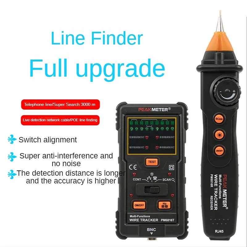 

PM6816 Line Finder Network Cable Network Tester Line Checker Line Patrol Anti interference Line Finder Line Tester