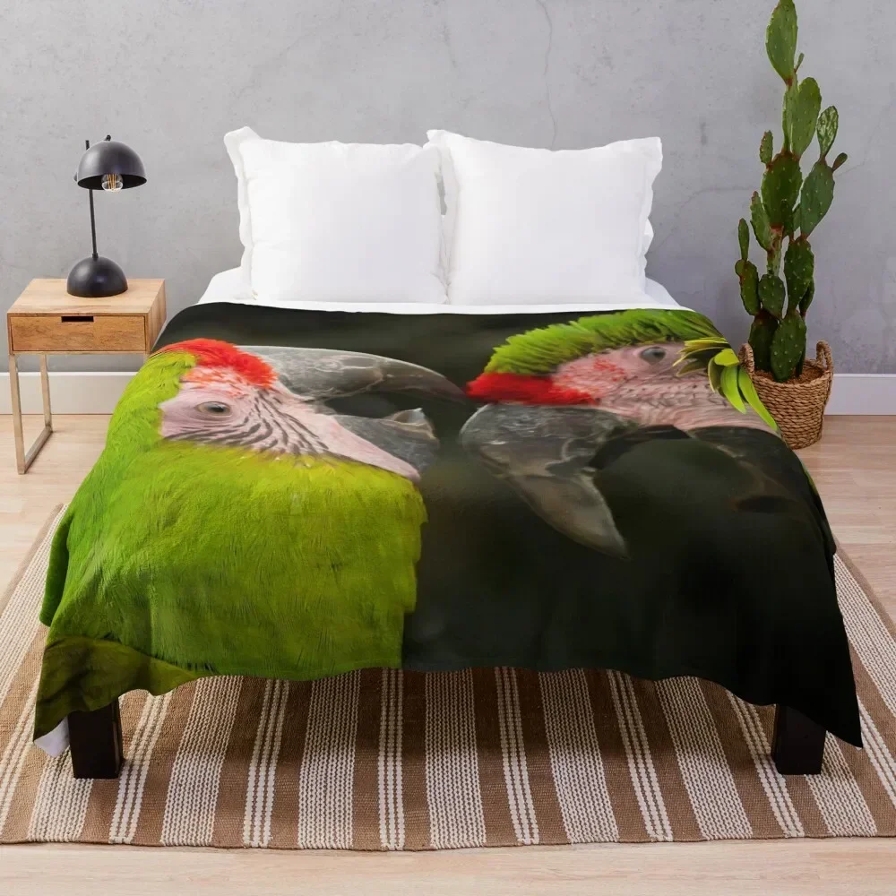 

The Great Green Macaw Throw Blanket Soft Sleeping Bag Decorative Sofa Blankets