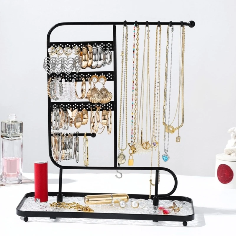 Stable and Sturdy Jewelry Organiser Functional Necklace Display Stand Jewelry Stand for Rings and Watches