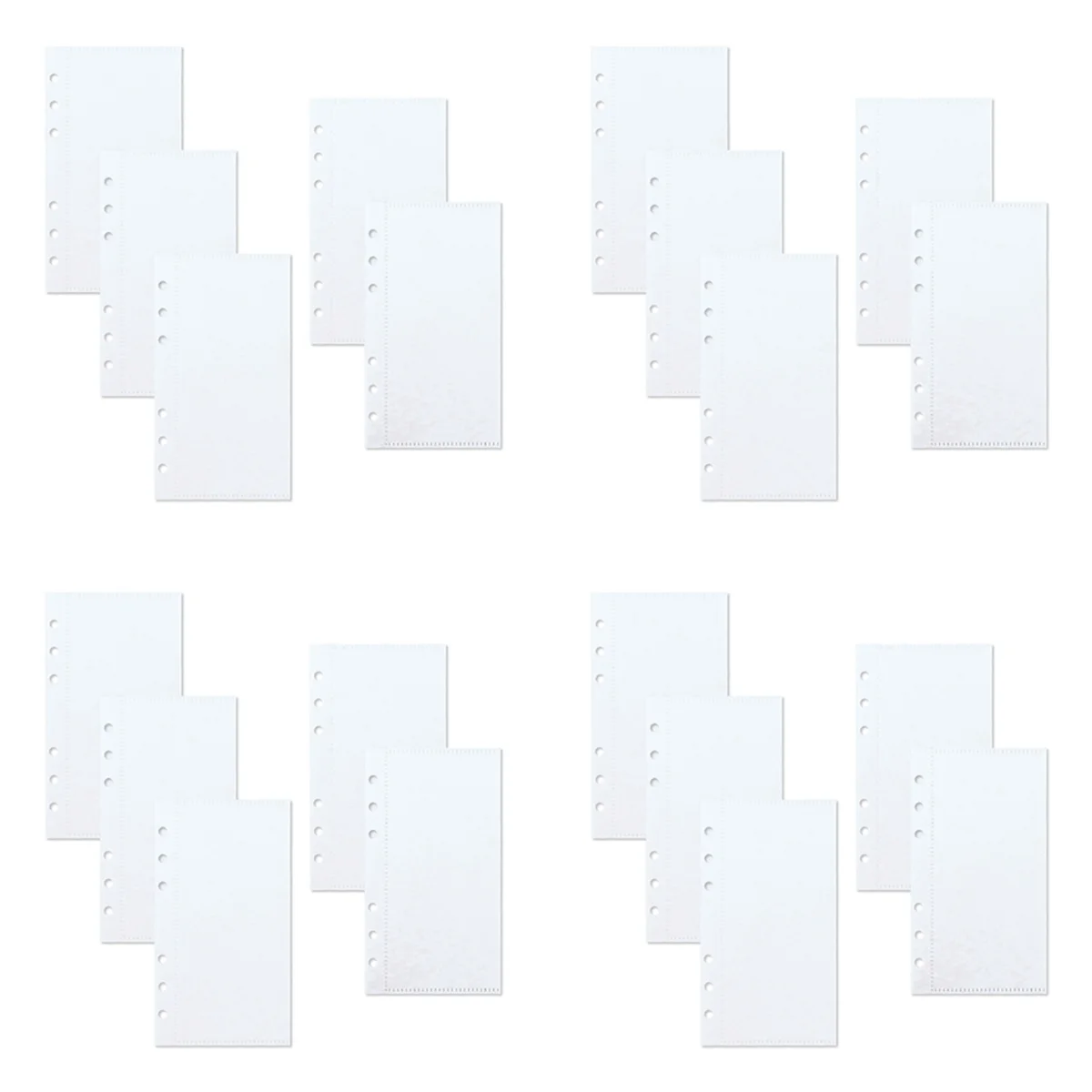 20 Pcs A6 Binder Pockets 6 Holes Budget Cash Envelopes for 6-Ring Budget Binder Notebook