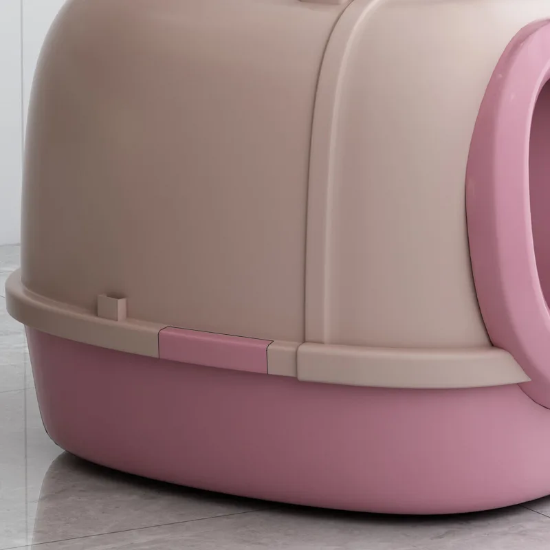 Caja de arena cerrada extra grande para gatos, anti-salpicaduras