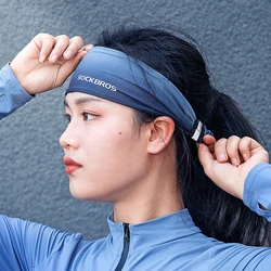 ROCKBROS Headband Sweat Bandage Sport Head Hair Band Workout Tennis Fitness Jog Basketball Running Women Men Sweatband