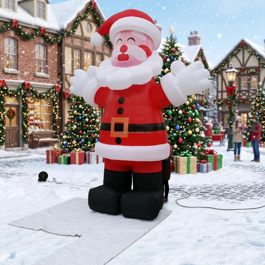 

Customized Outdoor Christmas Inflatable Cartoon Giant Cartoon Santa Claus Decorative Inflatable Santa Claus