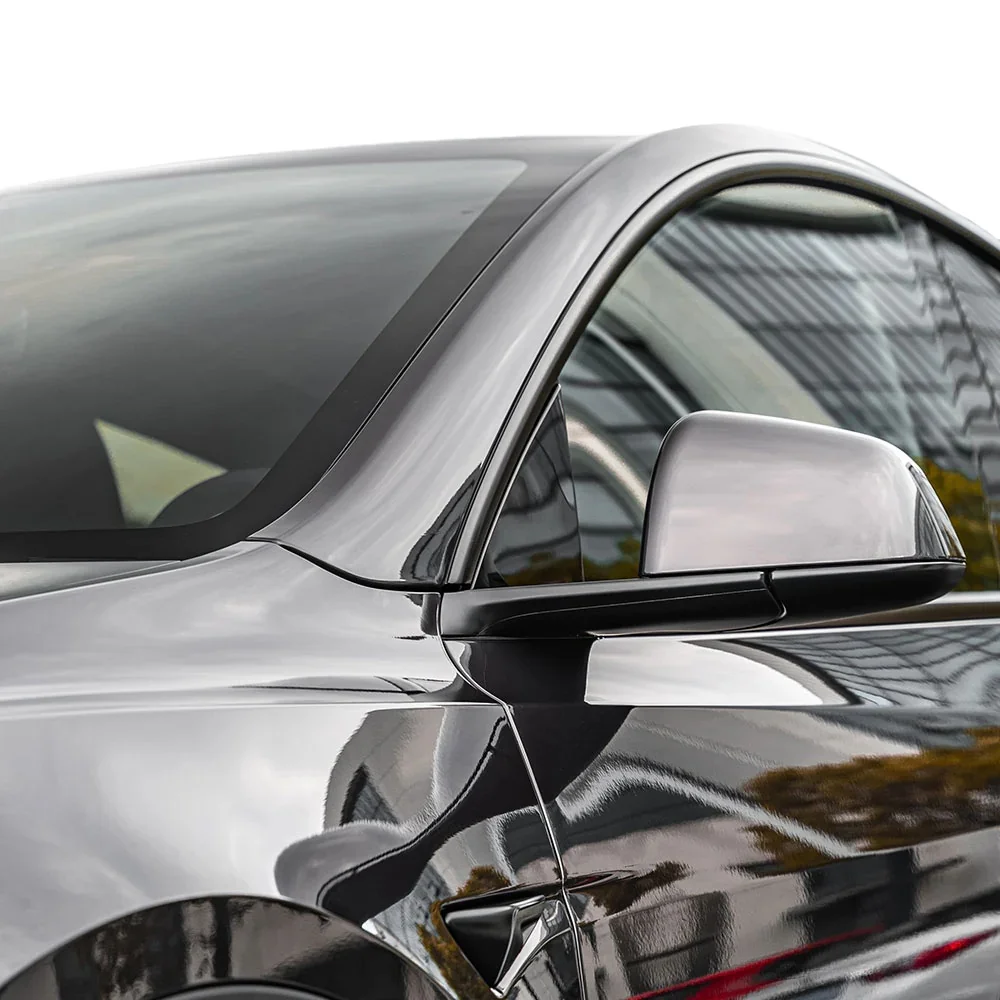 

High-Polymer PVC Self-Adhesive Stretchable Super Glossy Metallic Silver Gray Vinyl Wrap for Car Body Premium Car Films