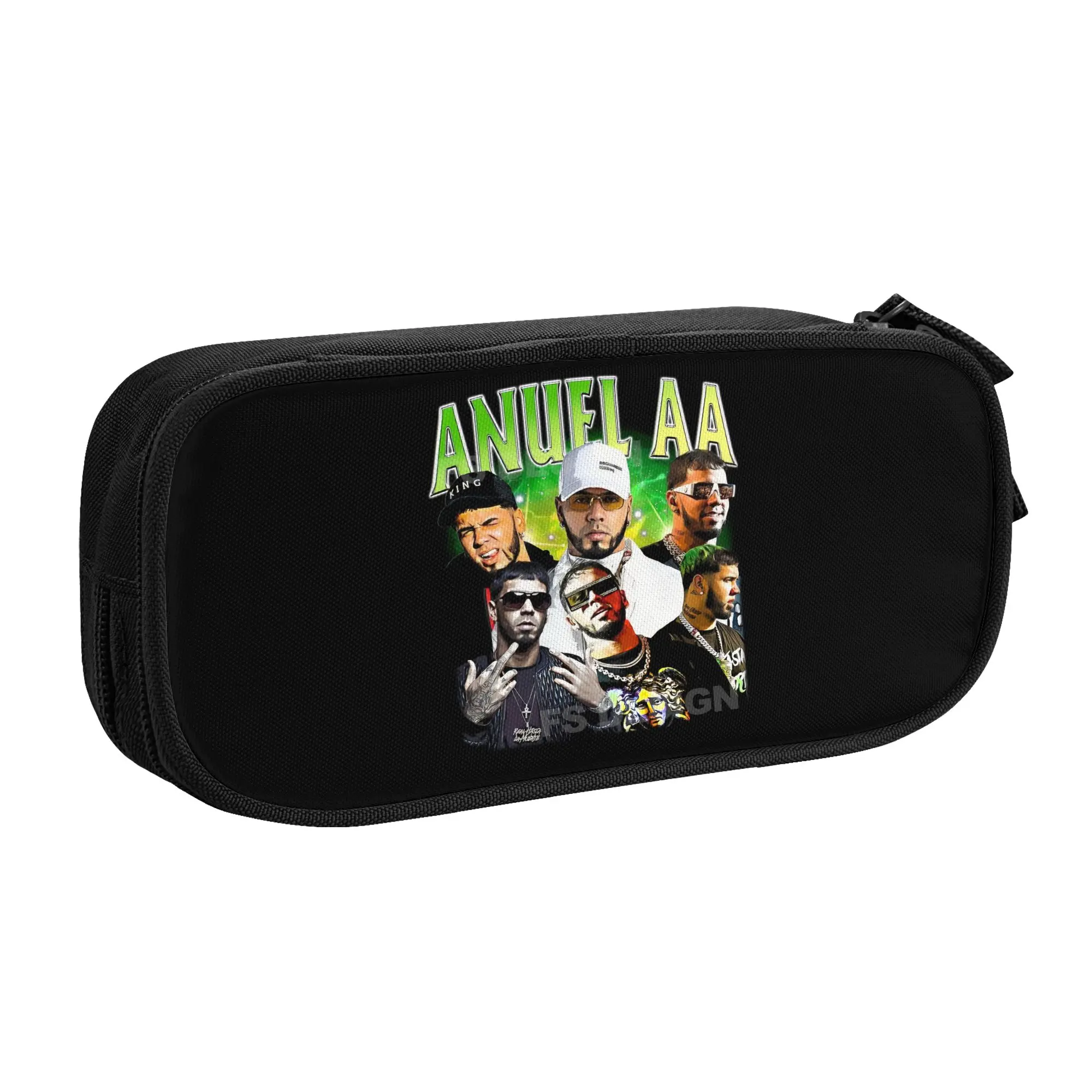 Anuel AA Puerto Rican Rapper And Singer MIRAME  Cute Pencil Case Girl Boy Big Capacity  Pencil Pouch Students Stationery