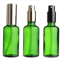 15ml 30ml 50ml 100ml Essential Oil Spray Bottle Green Fine Mist Perfume Atomizer Refillable Glass Bottles Empty bottle shampoo