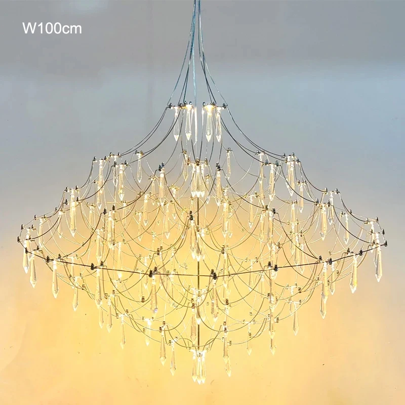 Crystal Chandelier for Living Room Dining Bedroom Hanging Lamps For Ceiling Firefly Lustre Design Modern Suspension Chandelier