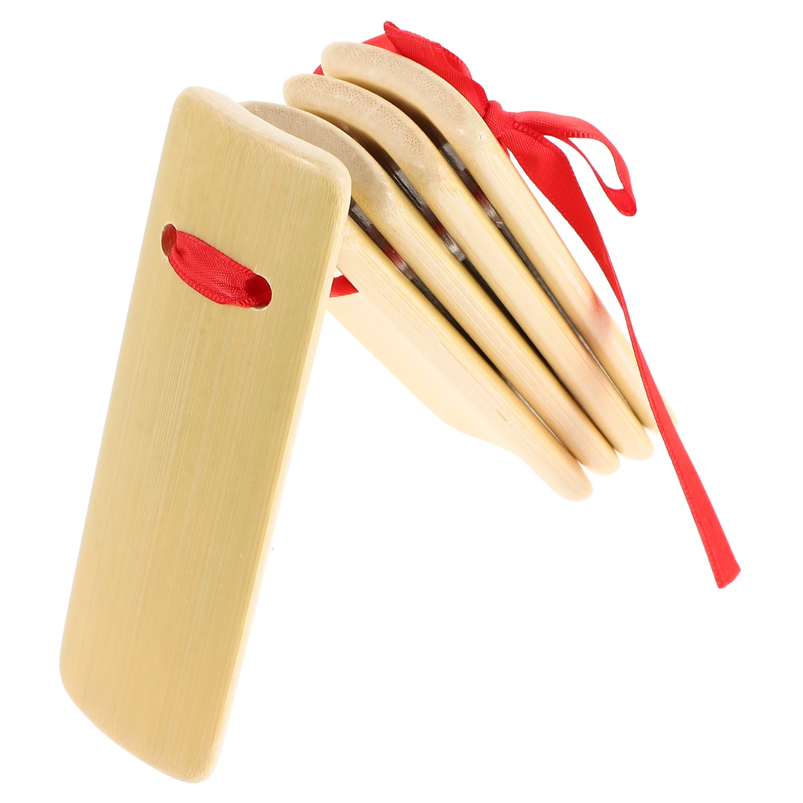 

5 Pcs Bamboo Board Castanets Band Allegros Kuaiban Clappers Chinese Instrument Wooden Finger Pupils