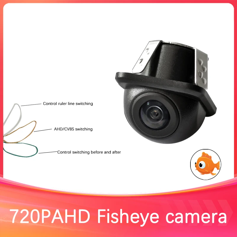 

Little straw hat Fisheye lens Wide angle car Forward and backward switching camera 720P AHD HD Night Vision Reverse camera