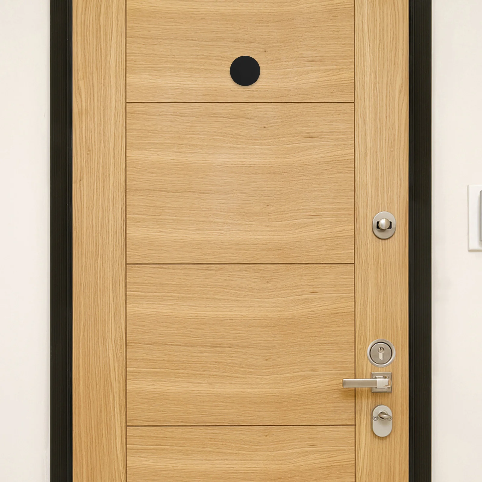 

2Sets Door Hole Cover Plate Stainless Steel Deadbolt Lock Hole Filler Round Door Knob Escutcheon Security Strike Plate Filler