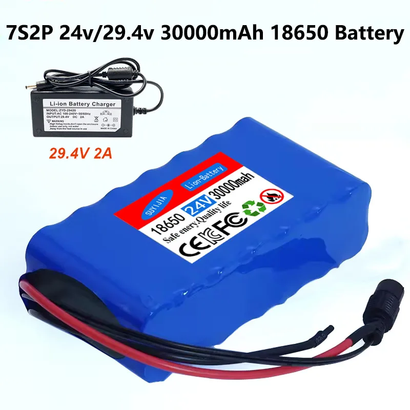 

Batterie Rechargeable Lithium-ion 100% Originale 7S2P 24V 30000mAh 18650, Adaptée À Tous Les Équipements De Moteur 29V, Avec BMS