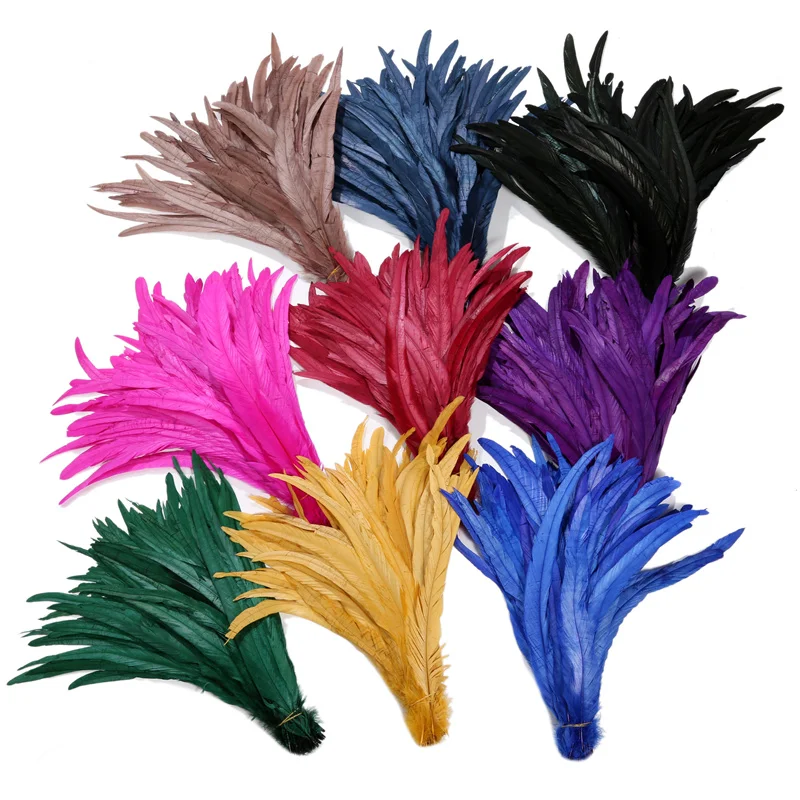 1000PCS/Lot 35-40CM 14-16 Inches Natural Rooster Coque Feathers Long Pheasant Chicken Tails Plumes DIY Crafts Making Carnival