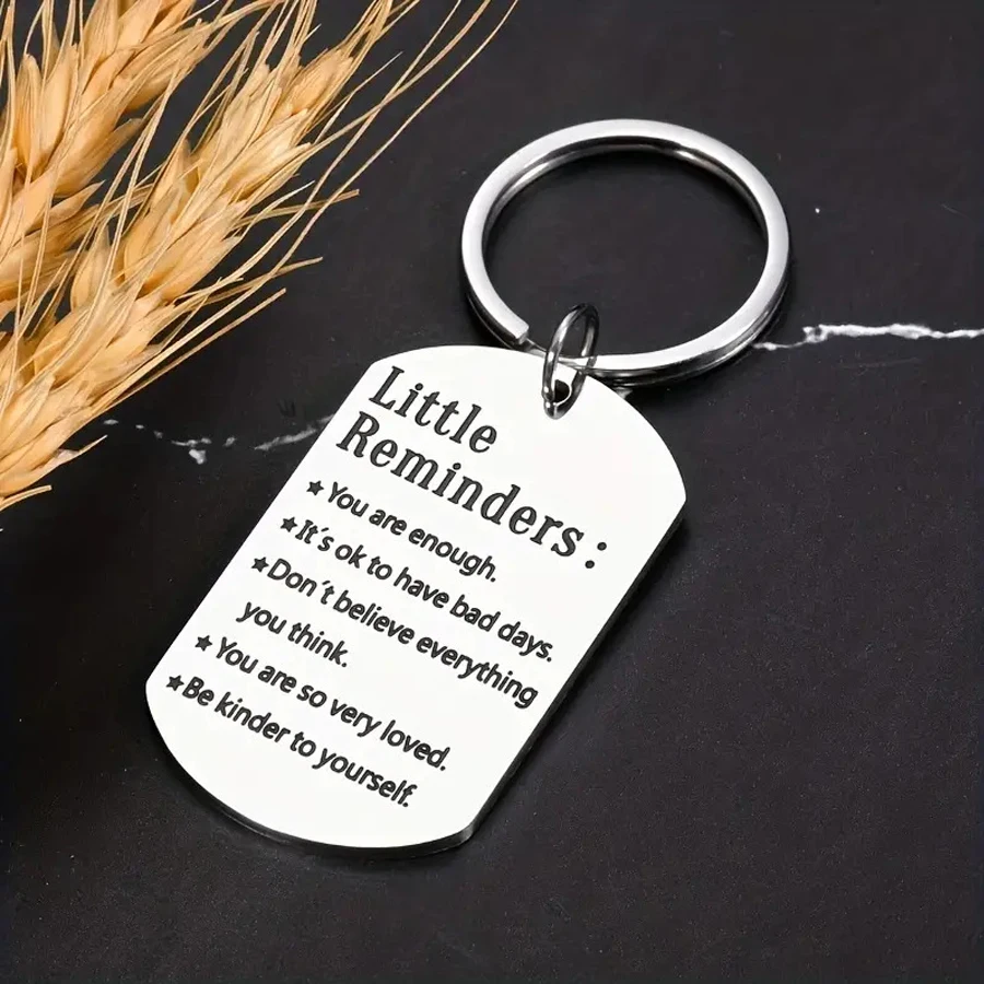 Inspirierender Schlüsselanhänger als Geschenk für Sohn, Tochter, Schwester, Bruder, Edelstahl-Schmuck, Schlüsselanhänger, Geburtstag, Weihnachten, für Männer und Frauen – Detail 5