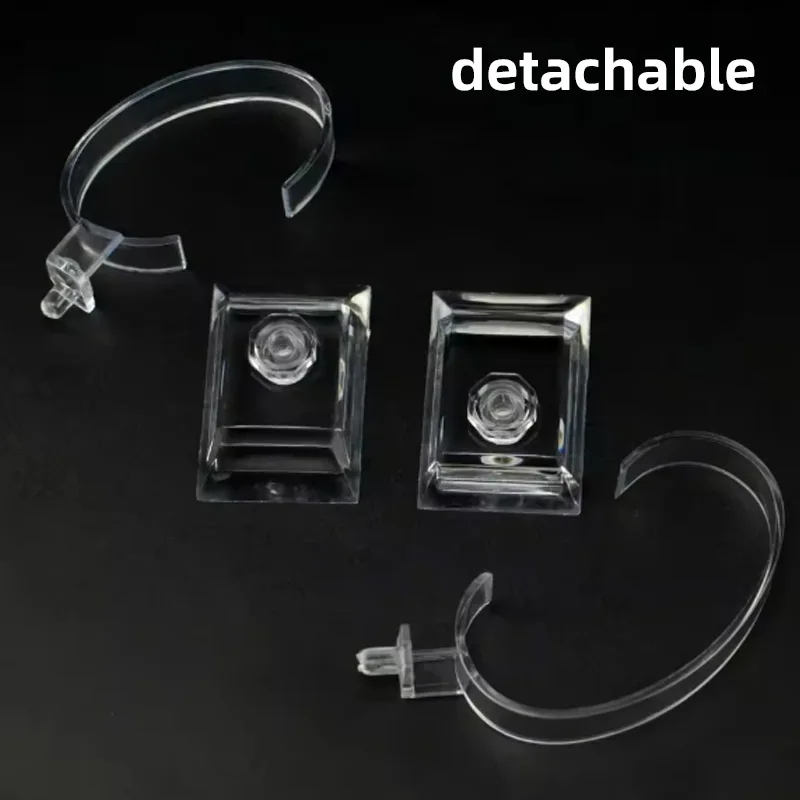 Set of 3 Clear C-Shaped Watch Display Stands, Multifunctional Jewelry Display Bases. Suitable for Watches, Wristbands, Jade Bangles and Other Ornaments, Transparent Exquisite Jewelry Display Holders with Crystal Clear