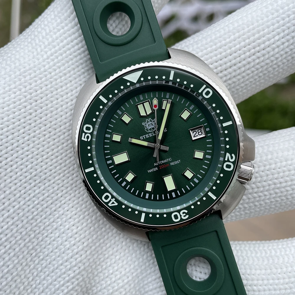 Steeldive Brand SD1970 Tuna Dive Watch 200m Waterproof Sapphire Crystal NH35 Automatic Mechanical Stainless Steel Men's Watch
