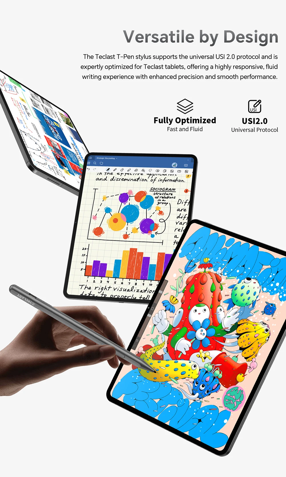 Penna Stilo Con 4096 Livelli Di Pressione E Inclinazione – Tasti Macro, Antitocco, Compatibile Con Go/Pro/Book/Laptop/Studio