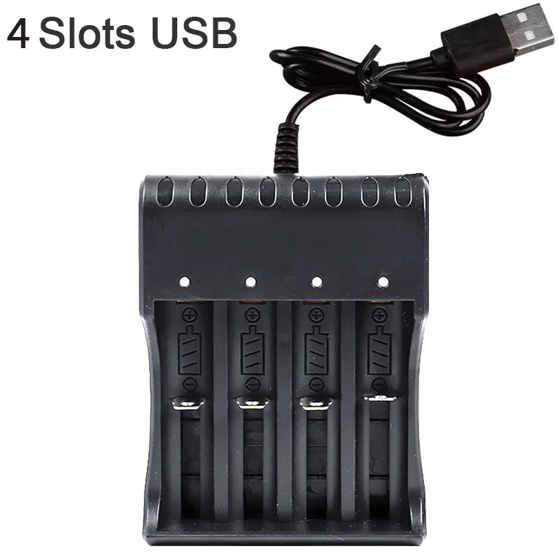 18650 Battery Charger 1 / 2 / 4 Slots Dual For 18650 Charging 4.2V Rechargeable Lithium Battery Charger