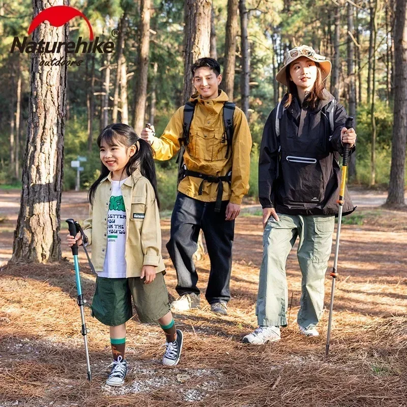 Naturehike ST01 Bastone da trekking per bambini all'aperto Bastone da passeggio per uomo e donna con palo telescopico ultraleggero in lega di alluminio 6061